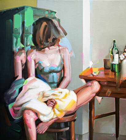 quadro di evita andujar presso la galleria rossetti