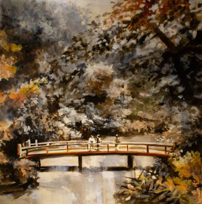 Pittura Tom Porta ponte autunno