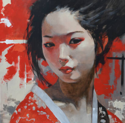 geisha volto quadro di tom porta