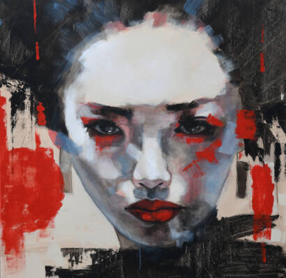 volto in prima piano di geisha