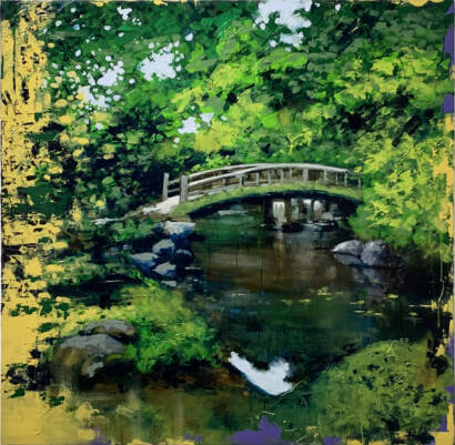 OK ponte giapponese circondato da natura